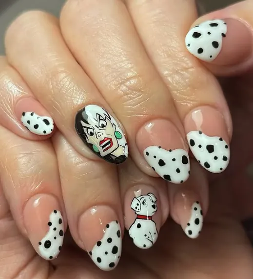 Dalmatian French Tips